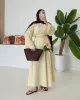 سوت قميص مع تنورة ترند اصفر