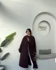 ترانشكوت اوفر سايز طويل - خمري ترانشكوت اوفر سايز طويل - خمري