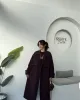 ترانشكوت اوفر سايز طويل - خمري ترانشكوت اوفر سايز طويل - خمري