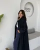 ترانشكوت اوفرسايز طويل - كحلي