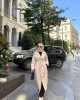 ترانش سادة مفتوح مع حزام - بيج فاتح 5995 ترانش سادة مفتوح مع حزام - بيج فاتح 5995