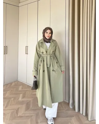 ترانشكوت مع قصة على الصدر - زيتي 5985