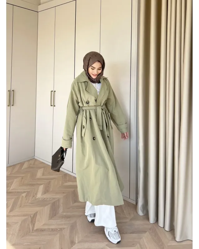ترانشكوت مع قصة على الصدر - زيتي 5985