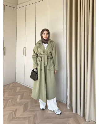 ترانشكوت مع قصة على الصدر - زيتي 5985