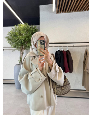 ترانشكوت اوفرسايز قصير بيج7537